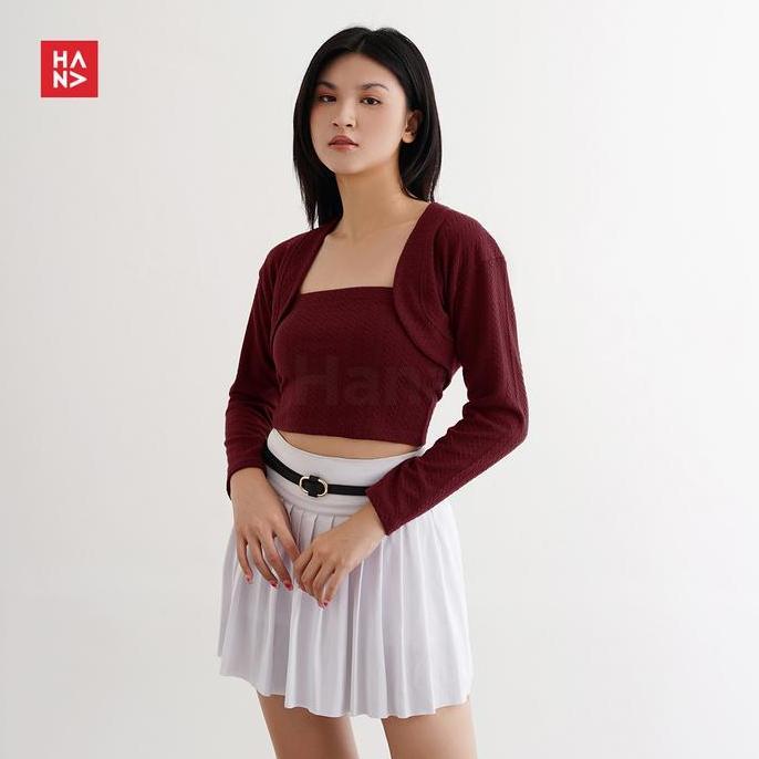 Ginfinik- Hana Fashion - Jiyeon Top Set/Atasan Set Kemben Dan Outer/ Baju Panjang Casual/ Baju Panja