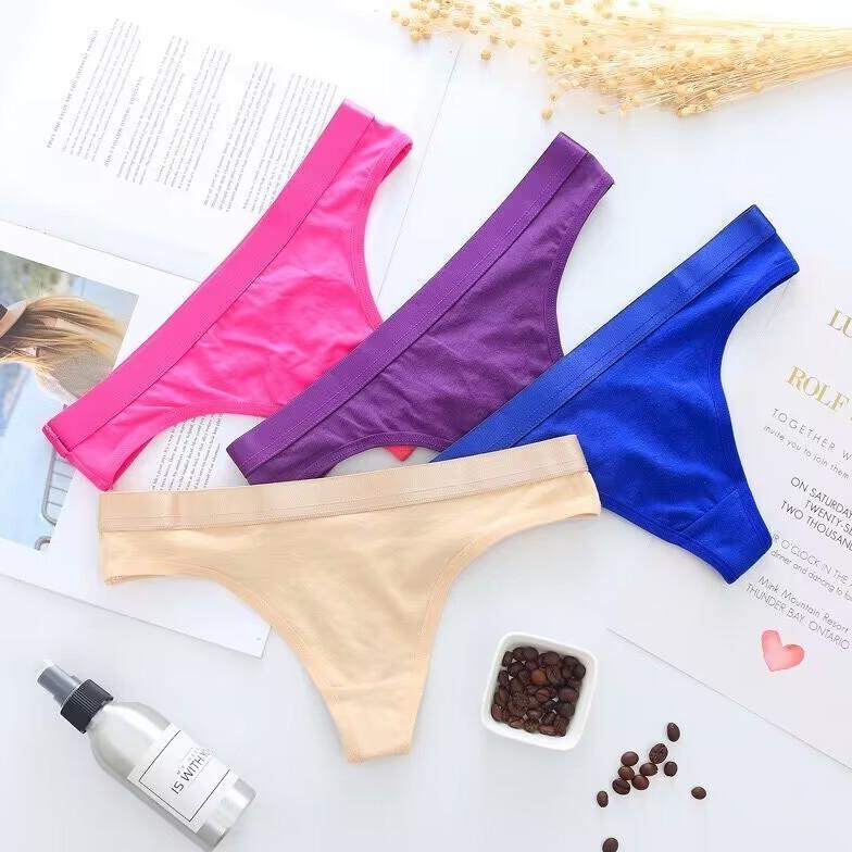 Celana Dalam Wanita Polos G String Low Waist bahan Katun 061