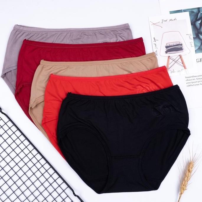 LUSINAN | Celana Dalam Wanita POLINI Mid Waist / CD Dalaman Perempuan Super Lembut 1240