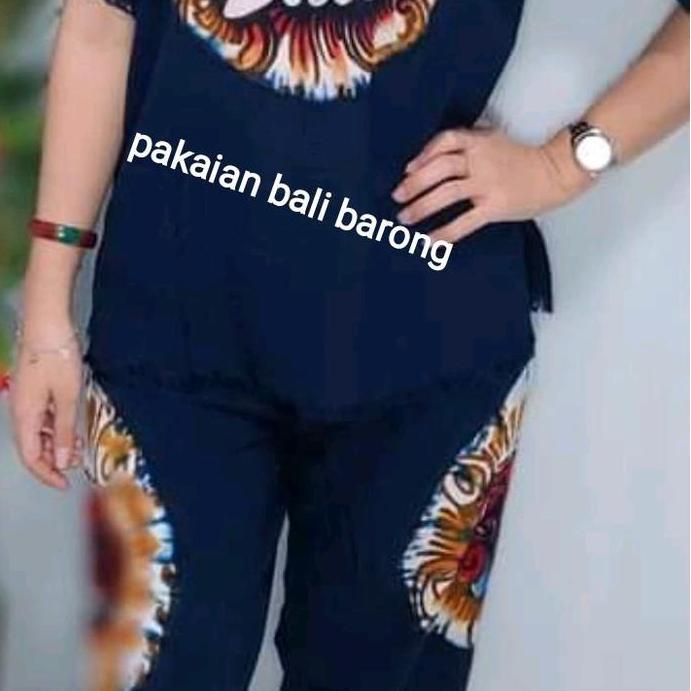 Ginfinik- Setelan Baju Bali Barong Lukis Size S, M, L, Xl, Xxl , Xxxl Celana Panjang ,Nyaman Dipakai