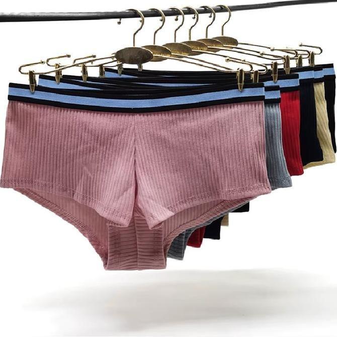 CELANA DALAM WANITA - CD BOXER PREMIUM 95% KATUN RIBBED TINGGI PINGGANG 89715