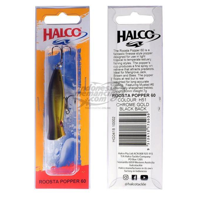 Umpan Mancing Popping Halco Roosta Popper 60mm