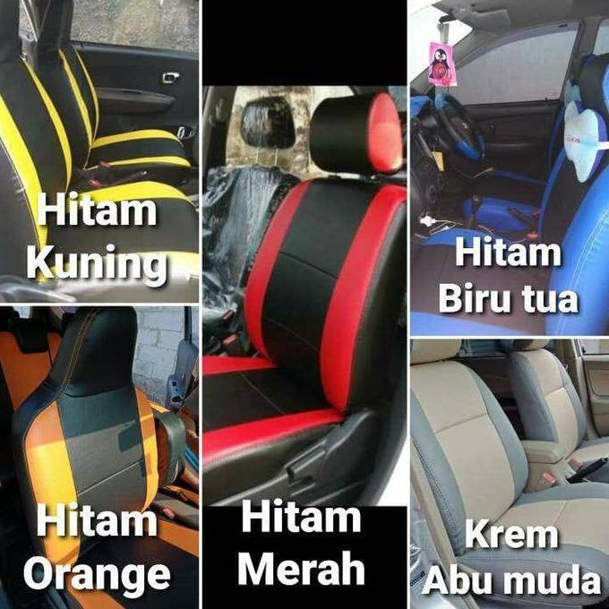 Integra- Sarung Jok Mobil Suzuki Apv Arena Gx Gl Dlx Luxury- Full Set 3 Baris Bahan Kulit Sintetis (