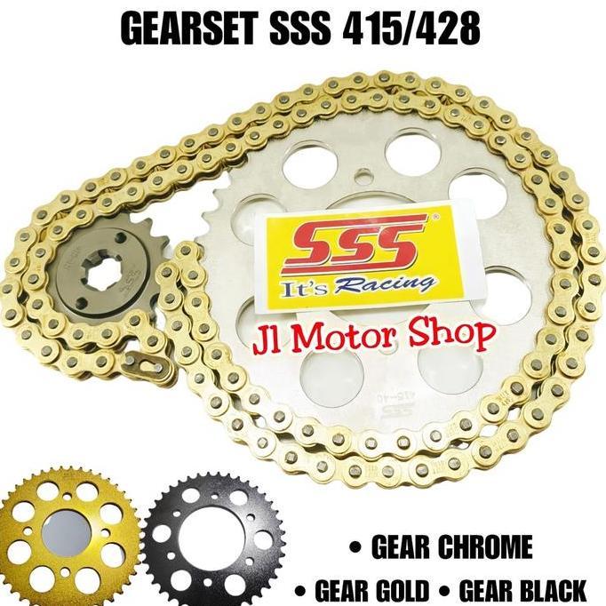 Gir Gear Set SSS Gearset Girset Sss 415 / 428 Supra X 110 Grand Honda 70 Lagenda Honda Win