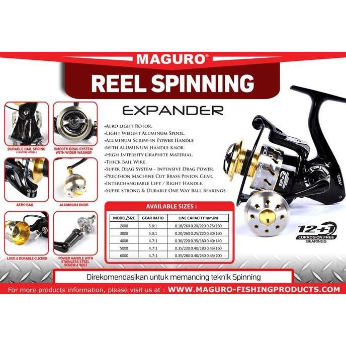 Reel SPINNING MAGURO EXPANDER (POWER HANDLE)