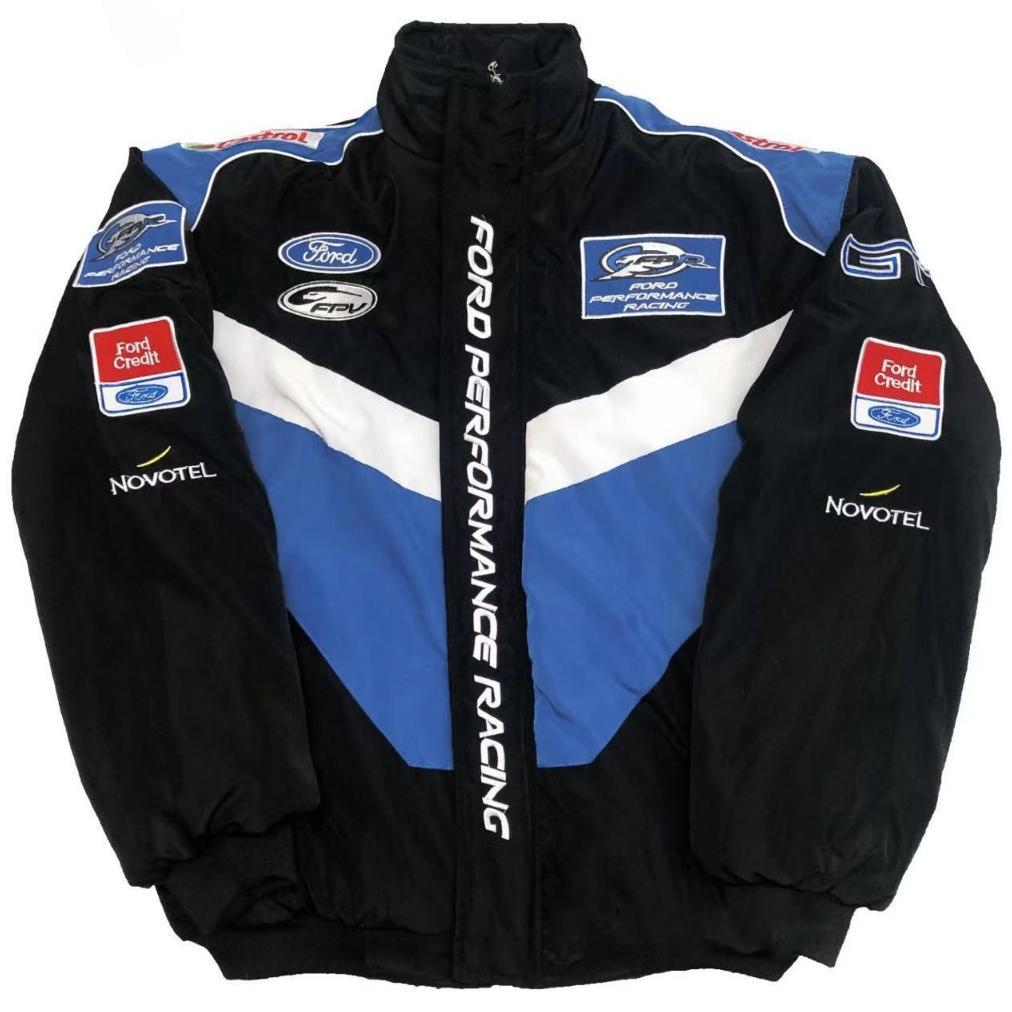 Original [Ready Stock]Jaket Racing Bordir Retro Sport Ferrari F1 Red Bull Unisex Varsity Baseball Bo