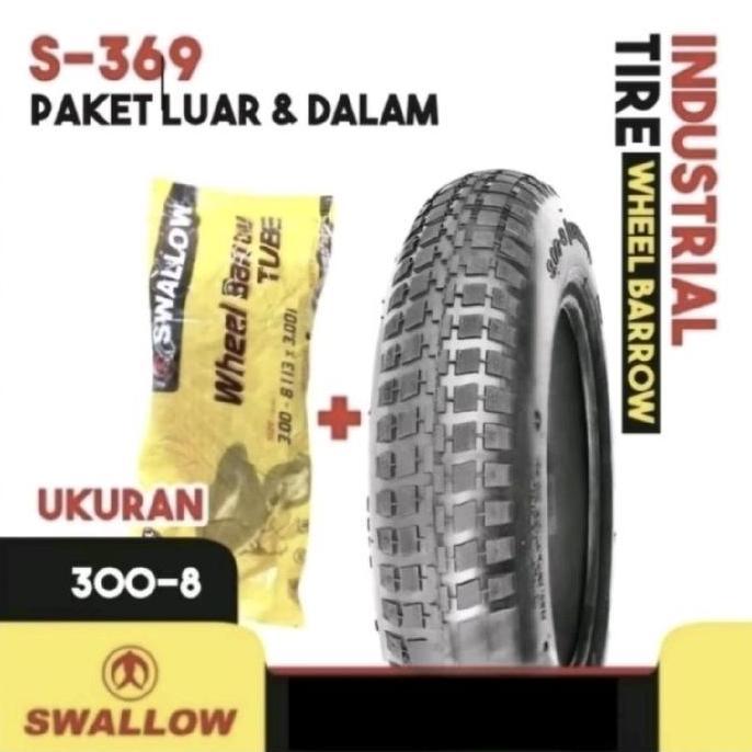 PAKET BAN LUAR BAN DALAM 300-8 ARCO GEROBAK PASIR GEROBAK SORONG SWALLOW ORIGINAL