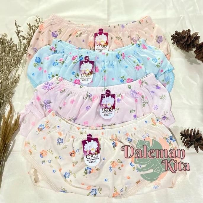 6pcs - celana dalam wanita motif bunga | celana dalam wanita motif bunga | celana dalam wanita inara