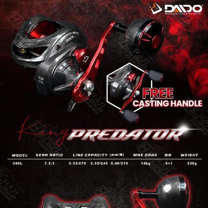 Reel Baitcasting Daido King Predator 300L