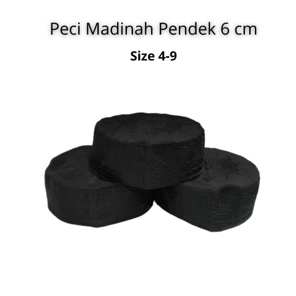 favorit peci madinah pendek peci haji peci putih tinggi 6 cm