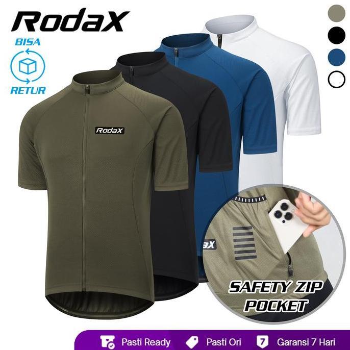 RodaX Cadet Jersey 3+1 Pocket Zipper Cycling Jersey Professional Breathable Jersey Roadbike Polos Sh