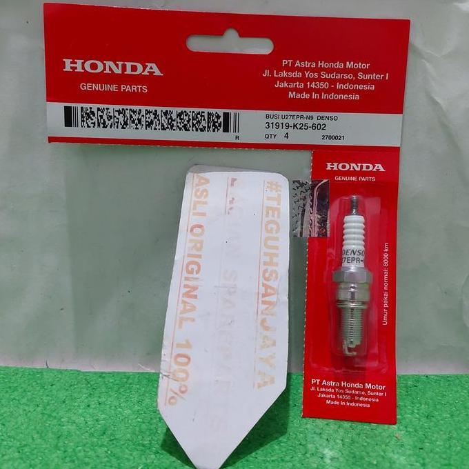 DR299 >> Busi Denso 31919-K25-602 Honda U27EPR-N9 PCX Vario 125 150 Asli Honda