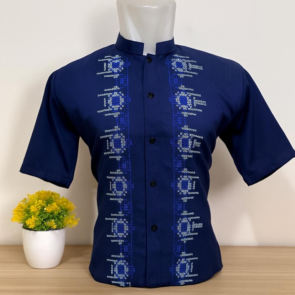 Diskon Baju Koko Pria Dewasa Lengan Pendek Katun Madinah Motif Bordir