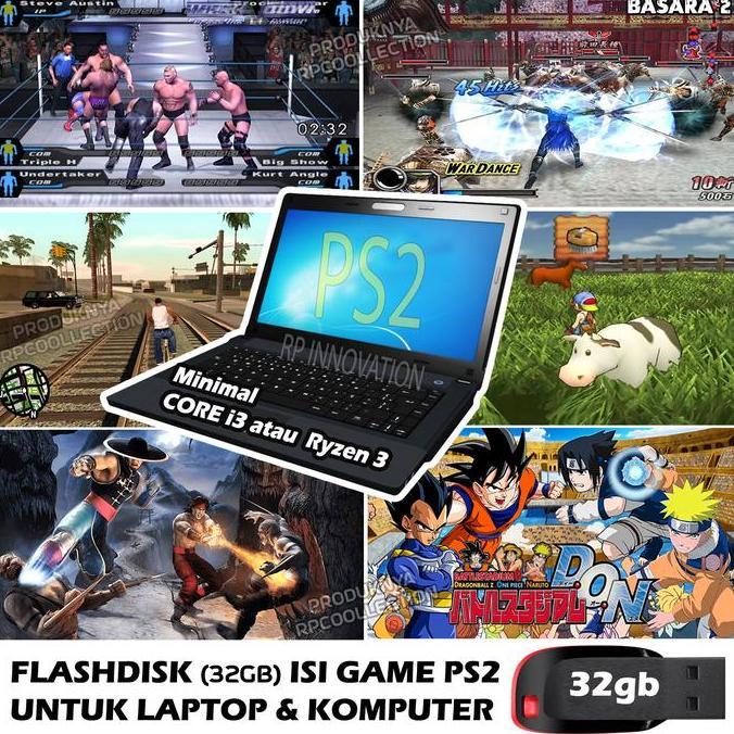 DF301 >> Flashdisk 32gb LAPTOP dan PC isi GAME PS2 Flashdisk OTG