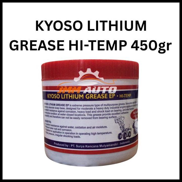TERBARU GREASE KYOSO LITHIUM GREASE EP HI-TEMP GEMUK STEMPET KYOSO 500GR MERAH 