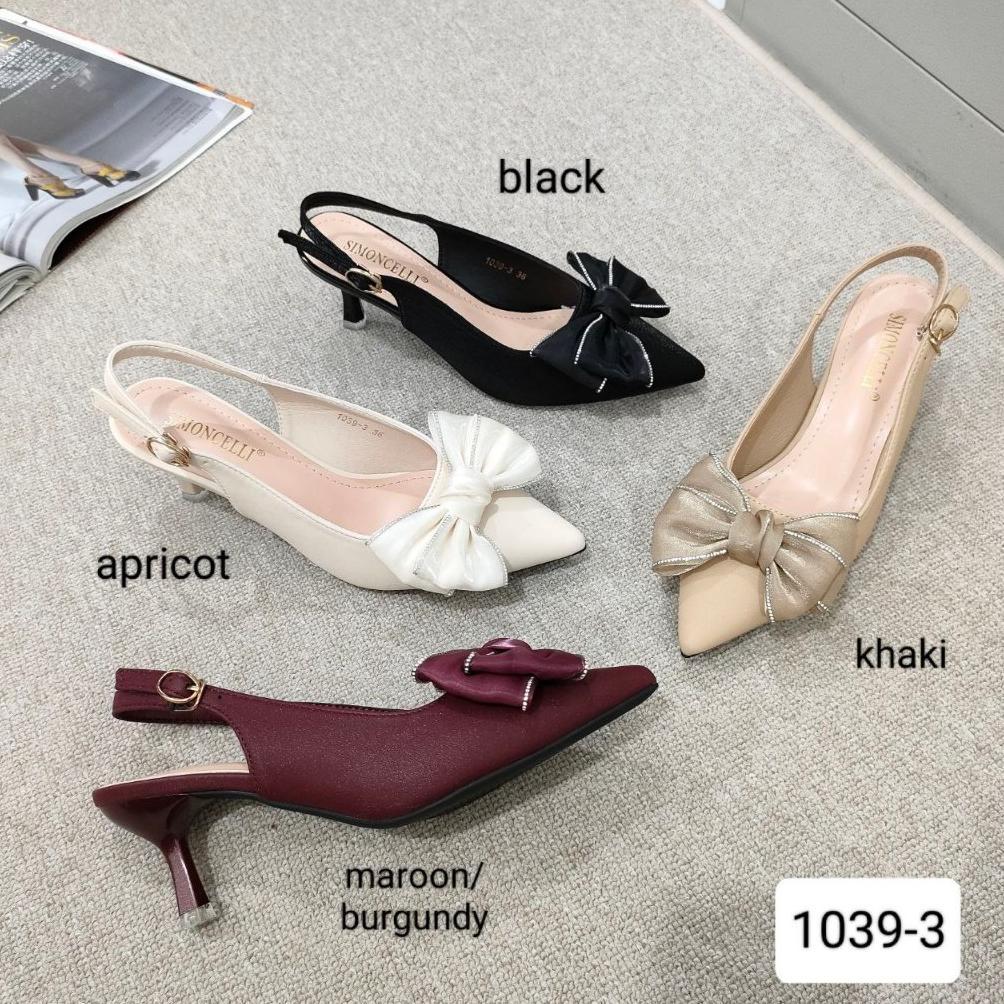 Simoncelli Sepatu Wanita 5 cm Mutiara | Sepatu Wanita | High | Wedding Shoes | Tali Belakang | Sepat