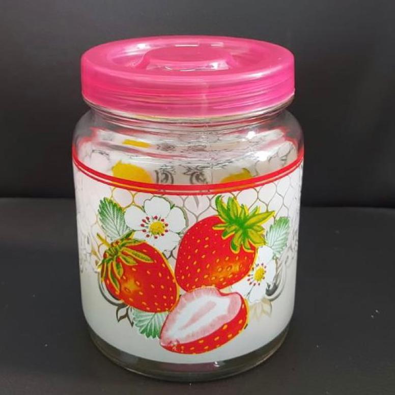 Toples Kaca Tutup Pla Motif Aesthetic