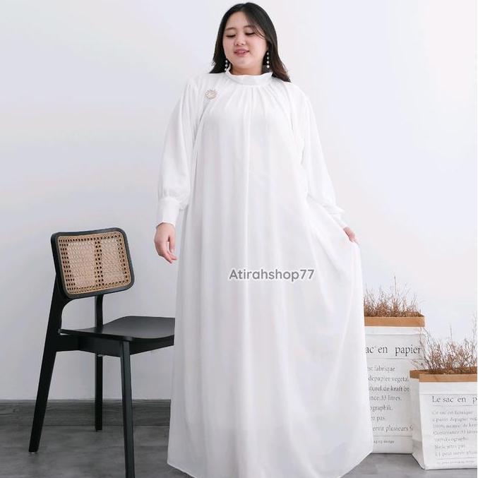 gamis ceruty jumbo wanita Ld130cm Ld145cm terlaris