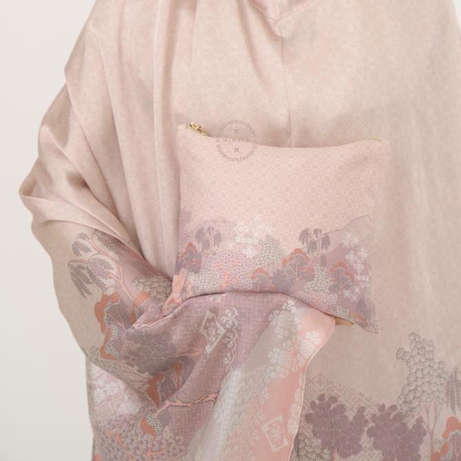 Mukena Travel Printing Miraya Jardin Peach