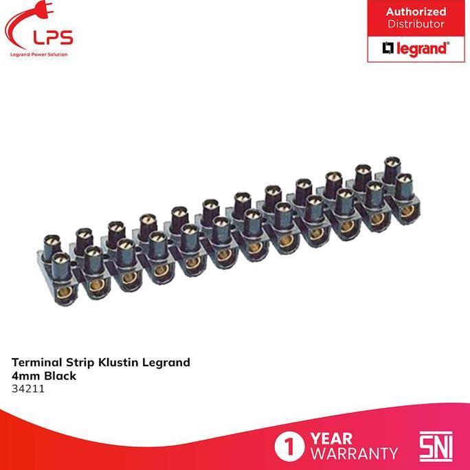 Legrand Terminal Blok Strip Kabel Klustin Krustin 2.5mm Hitam 34211