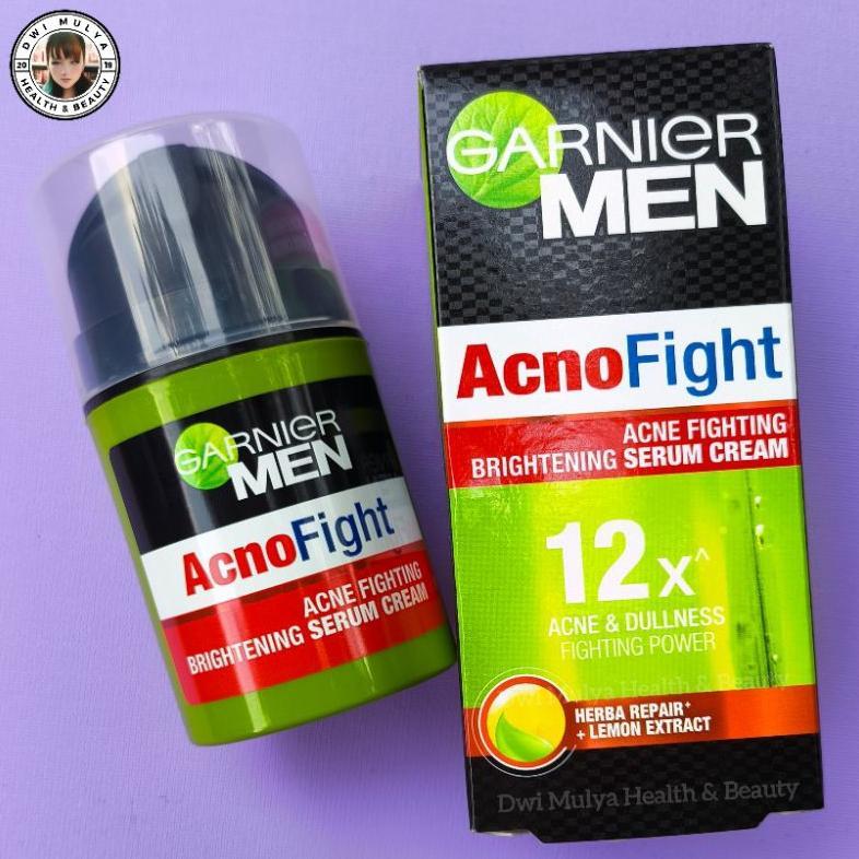Garnier Men Acno Fight Acne Fighting Whitening Serum Cream Skin Care - 40ml