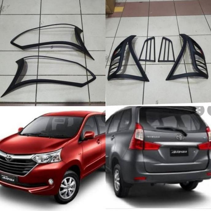 Garnish List Lampu Depan Belakang Mobil Grand Avanza Veloz 2016 2017 2018 Hitam Baru