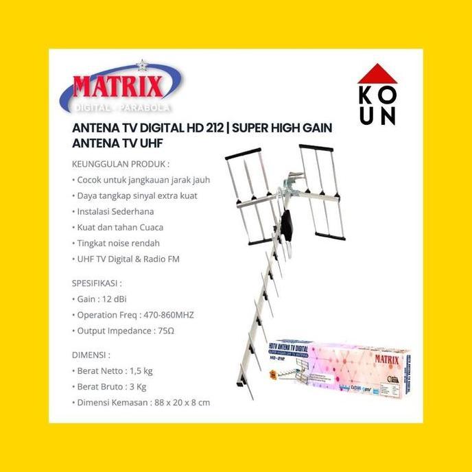 Allthebest- ANTENA MATRIX HD212 / HD 212 / HD-212 ANTENA TV DIGITAL + BOOSTER