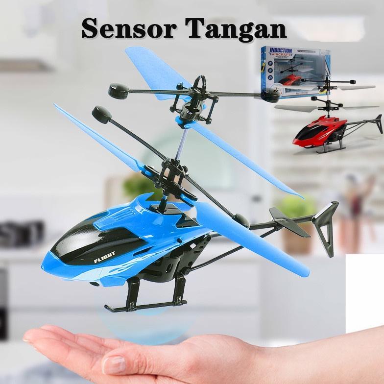 FAST DELIVERY Mainan Helikopter Remote Control dan Sensor Tangan USB Cas / Mainan Anak Pesawat Terba