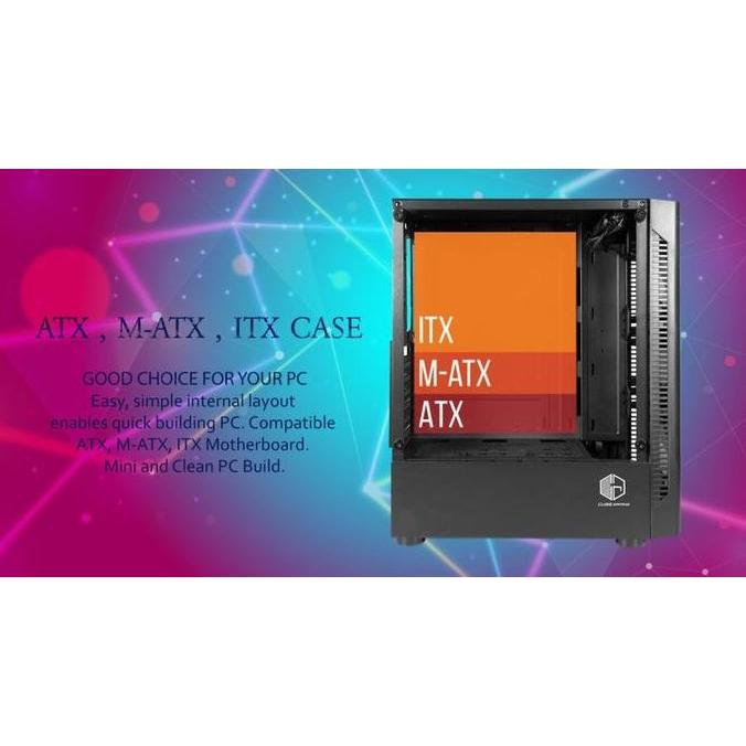 Cube Gaming Byron White Atx Tempered Glass Gaming Case Kualitas Terbaik Harga Termurah