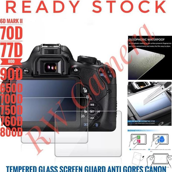 Tempered Glass Canon 70D 77D 6D Mark Ii 80D 90D 700D 800D Anti Gores Baru