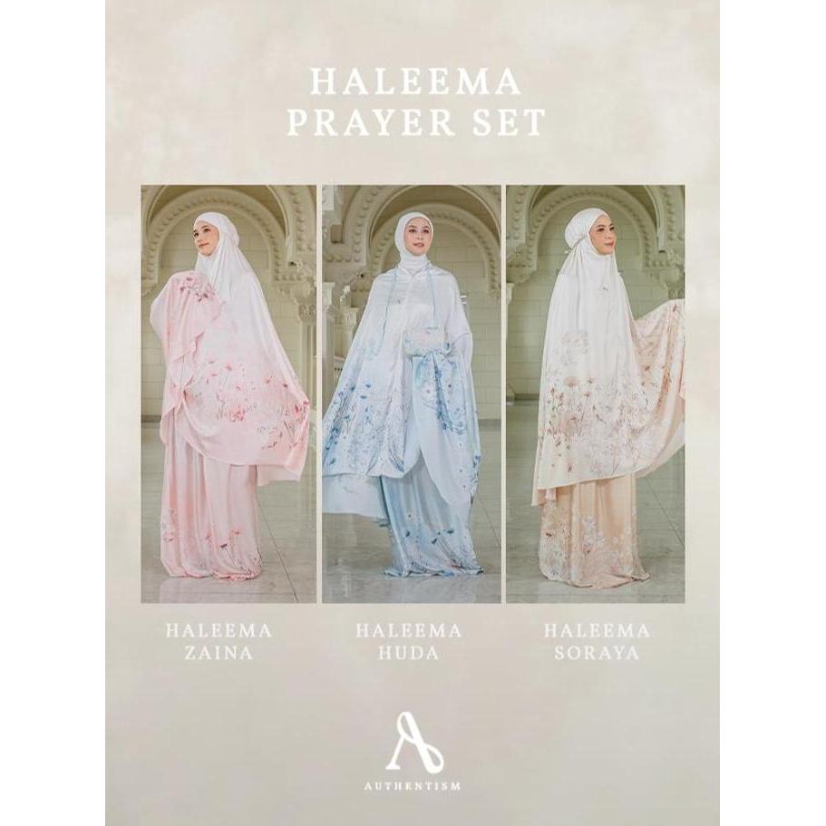 AUTHENTISM ID | Haleema Prayer Set - Mukena Silky Premium Dewasa Motif Print Elegan