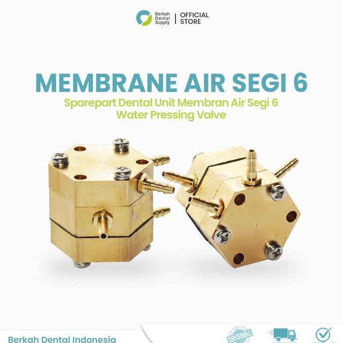 Sparepart Dental Unit Membran Air Segi 6 Water Pressing Valve