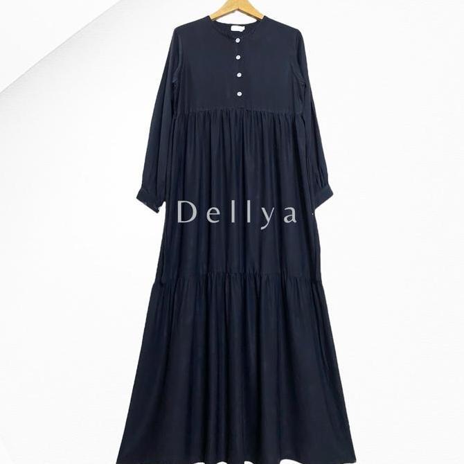 Thalia Gamis Rayon Twill Premium | Dress Polos | Gamis Katun Rayon Twill Susun | Gamis Wanita Murah 