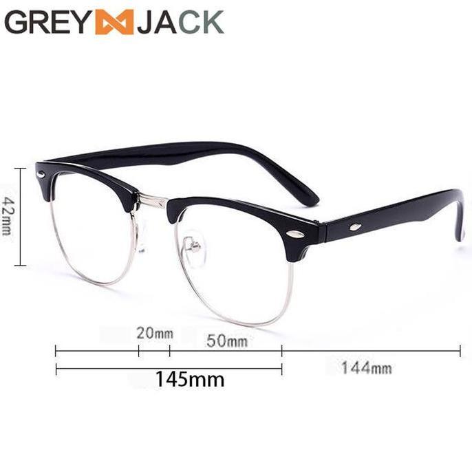 Papipapu- Kacamata Frame/ Kacamata Minus / Kacamata Pelajar / Grey Jack 1108
