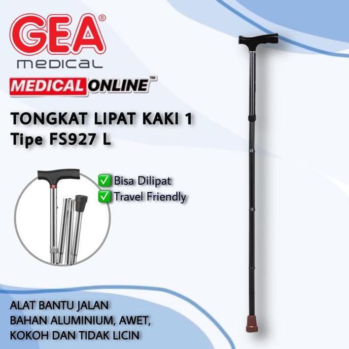 Medikit- Tongkat Kaki 1 Alat Bantu Jalan Tongkat Lipat Gea Medical Online