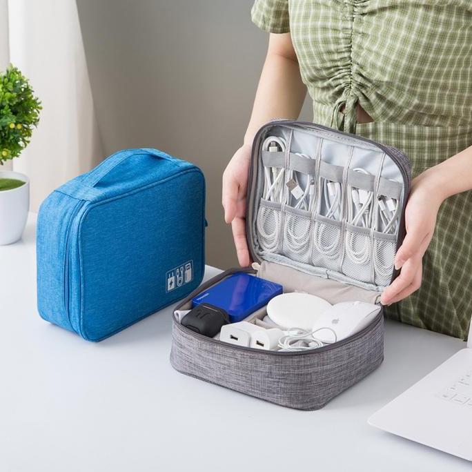 Mytravel- Bisa Cod T6205 Organizer Bag Digital Travel / Pouch 2 Layer Multifungsi / Bag Digital Pouc