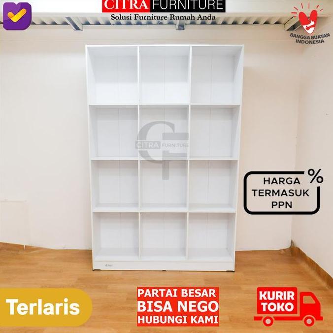 Murah Rak Buku 12 Kotak / Rak Laundry 12 Kotak