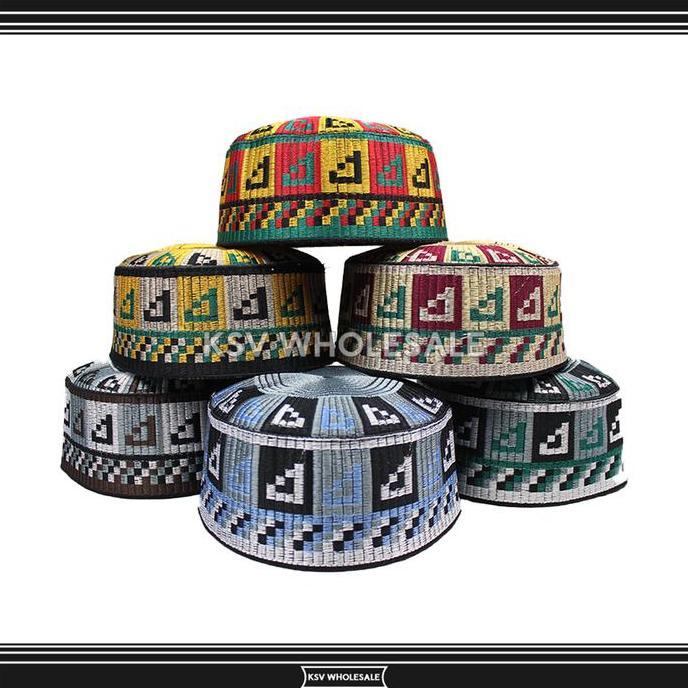 Bagusbanget- Peci Haji Meukeutop Aceh Teuku Umar Kopiah Sholat Pria Kopyah Solat Santri Laki Laki De