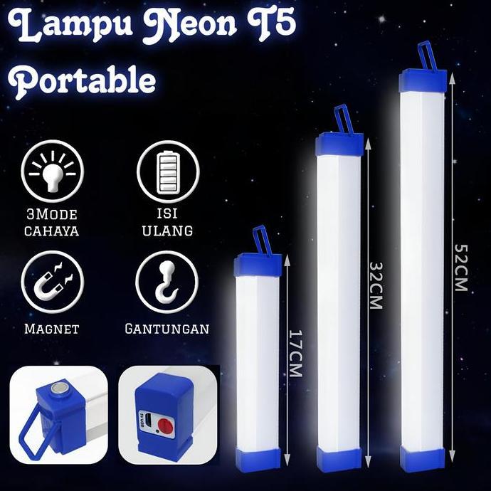 Lightfast- Lampu Emergency Super Terang T5 20Watt & 60Watt Tahan Lama 24 Jam Ukuran Jumbo Murah Char