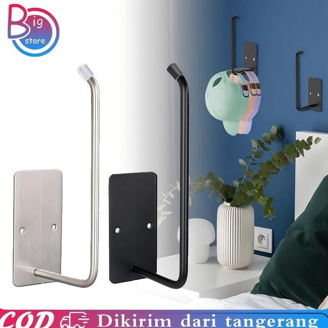 Gantungan Topi Dinding Tempel Stainless Tempat Topi Serbaguna Rak Gantung Topi Rak Topi Dinding Temp