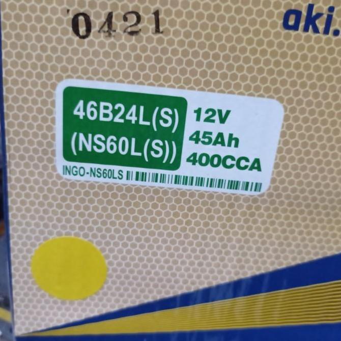 aki mobil incoe gold type NS60LS 12v-45 amper