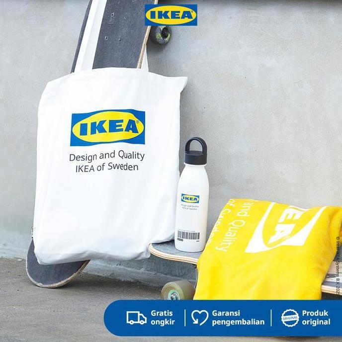 Updown- Ikea Eftertrada Tote Bag Bahan Katun - Putih Kantong