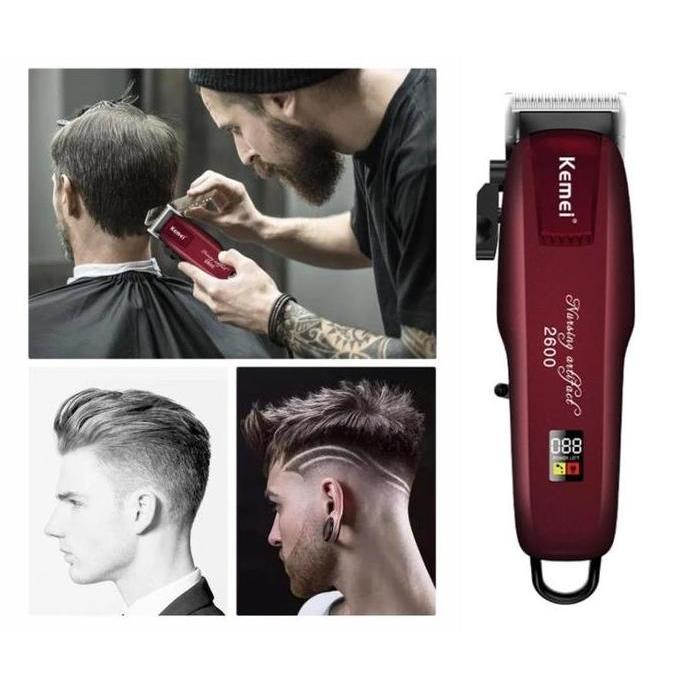 Studix- Kemei Pg2600 Alat Cukur Rambut Kemei Pg2600 Cordless Usb Cable Km-Pg2600 Rechargeable Hair C