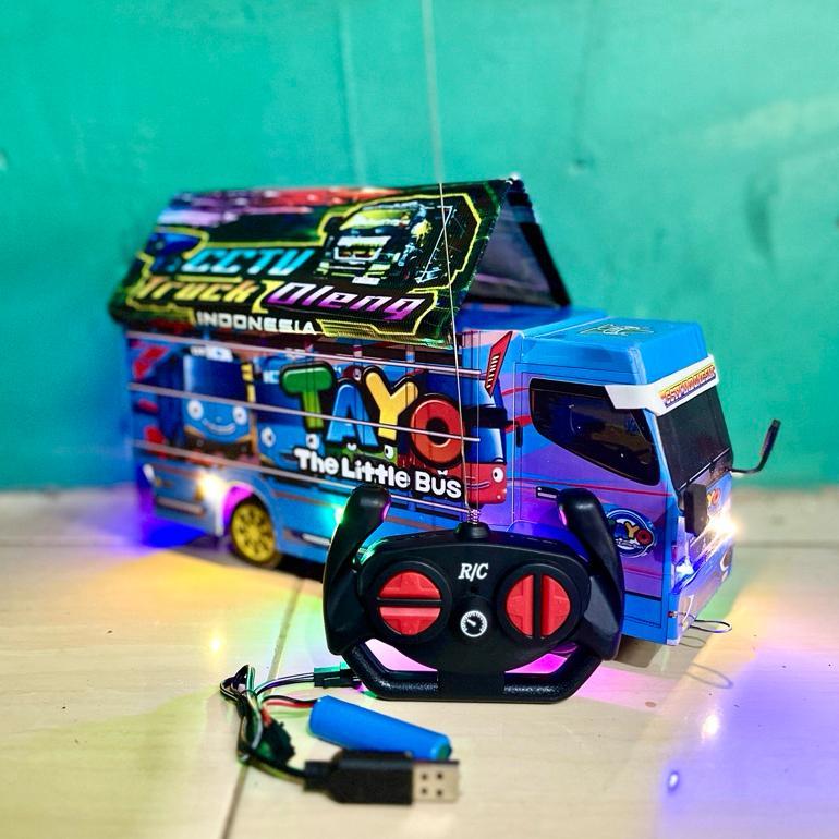 OFFICIAL Miniatur Truk Oleng Remot Control Batu Cas,Mainan Truk Oleng Remot Bisa Costum Foto Dan Nam
