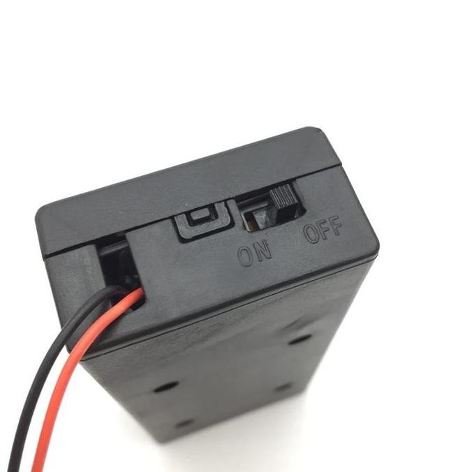 Holder Baterai 2 x 18650 PARALEL + Tutup + Saklar + Kabel