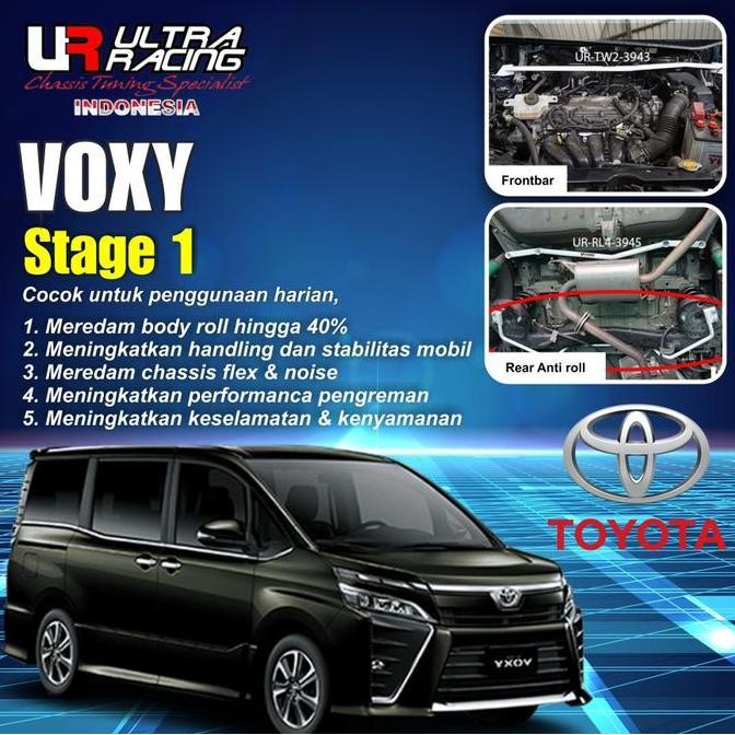 STAGE1 Aksesoris Stabiliser Strutbar ULTRA RACING Toyota Voxy Termurah
