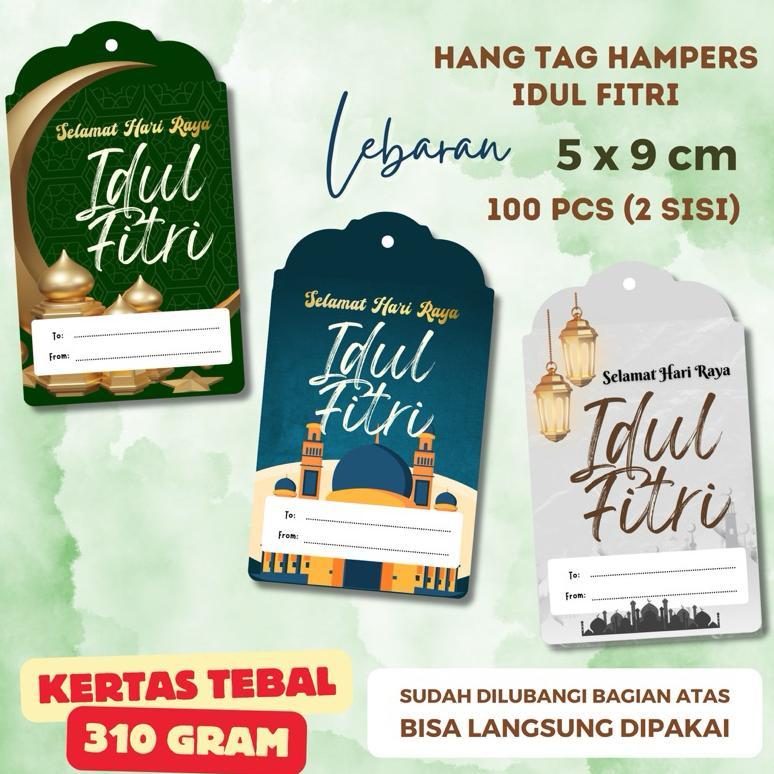 Promo Idul Fitri GROSIR 100PCS HANG TAG PARCEL KARTU UCAPAN IDUL FITRI / LEBARAN HANGTAG 2025