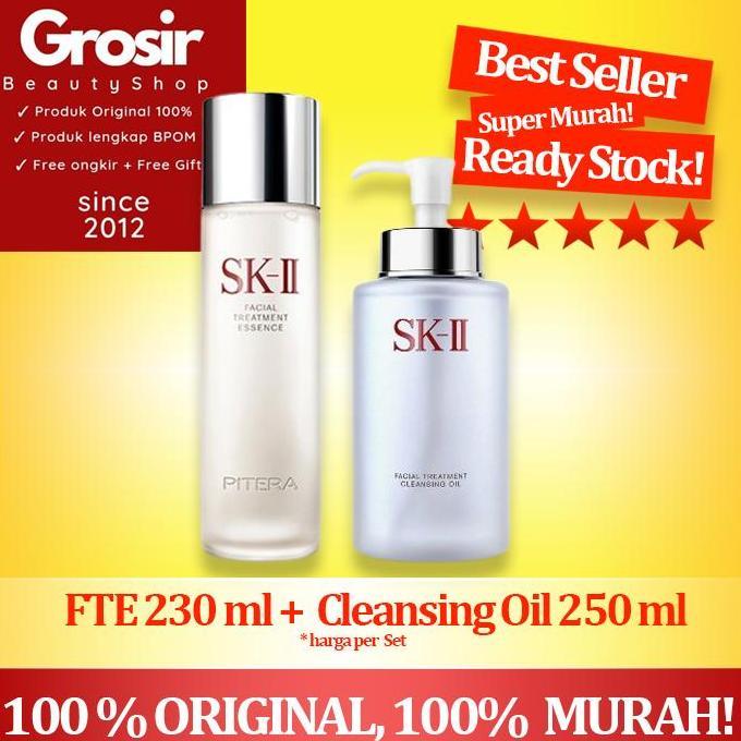 SK-II SK2 SKII SK II Paket Pitera FTE 230 ml + Cleansing Oil 250 ml