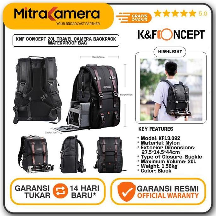 KYOMIE KNF Concept 20L Tas Travel Camera Backpack Waterproof Bag