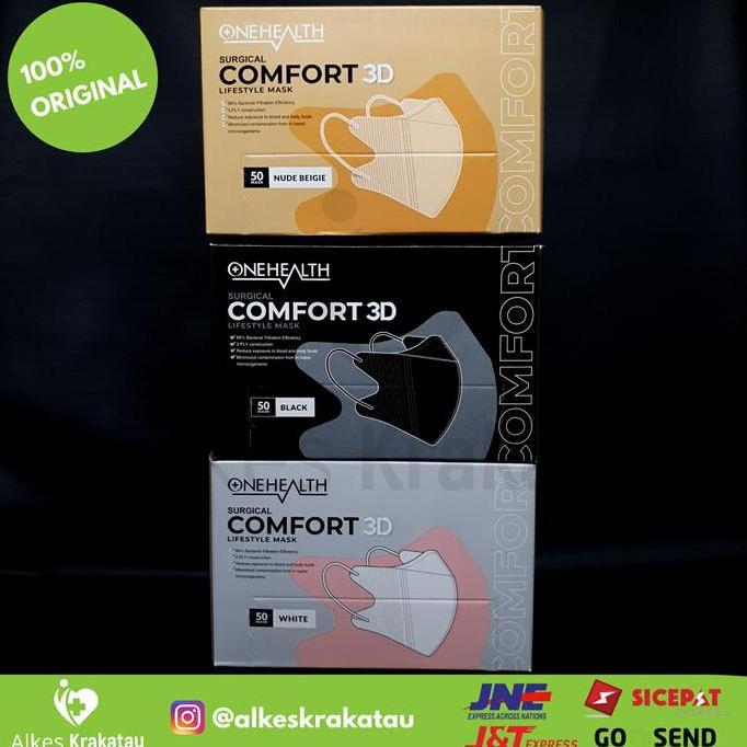 Masker Duckbill 3ply OneHealth / One Health Medis Comfort 3D